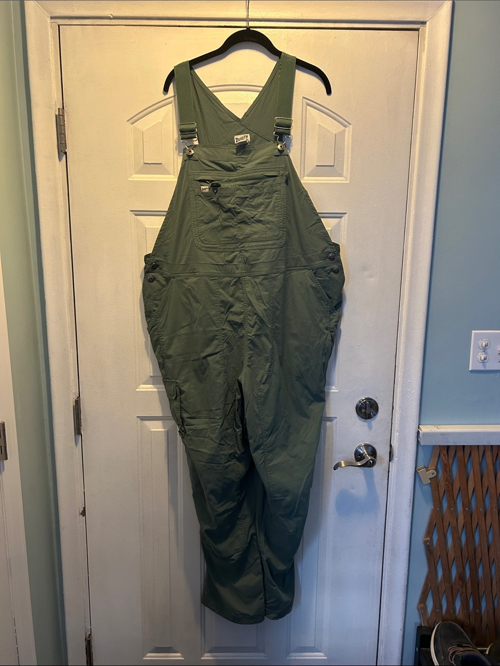 Duluth Olive Green Women's Overalls Jumpsuit 2X